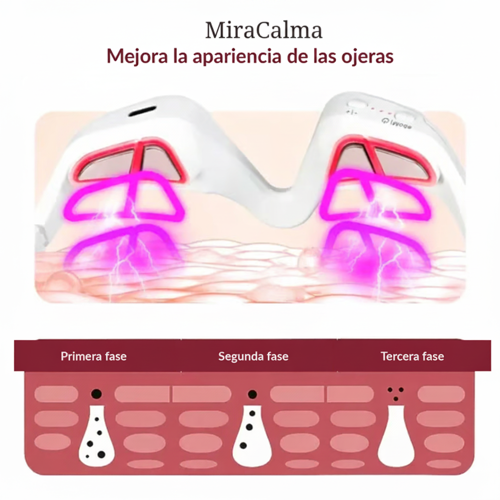 MiraCalma™ Masajeador Ocular de Luz Roja