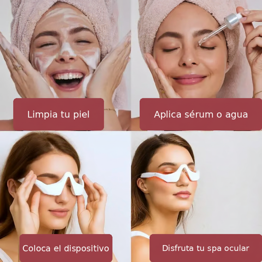 MiraCalma™ Masajeador Ocular de Luz Roja
